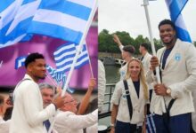 Ολυμπιακοί Αγώνες 2024: Ο Γιάννης Αντετοκούνμπο και η Αντιγόνη Ντρισμπιώτη σημαιοφόροι της παρέλασης – Η εντυπωσιακή εμφάνιση της Ελλάδας