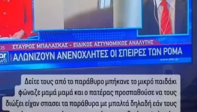 Ξέσπασε ο Τριαντάφυλλος για τις σπείρες ρομά: «Μπαίνουν στα σπίτια της χώρας μας και δεν τιμωρούνται! Μπράβο σας»