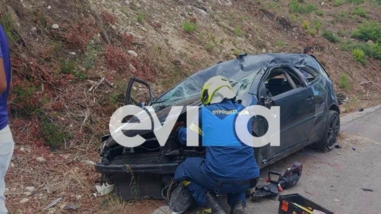 Εύβοια: Αυτοκίνητο έπεσε σε γκρεμό!