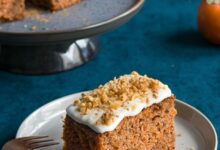 Carrot cake με λωτό και καρύδια