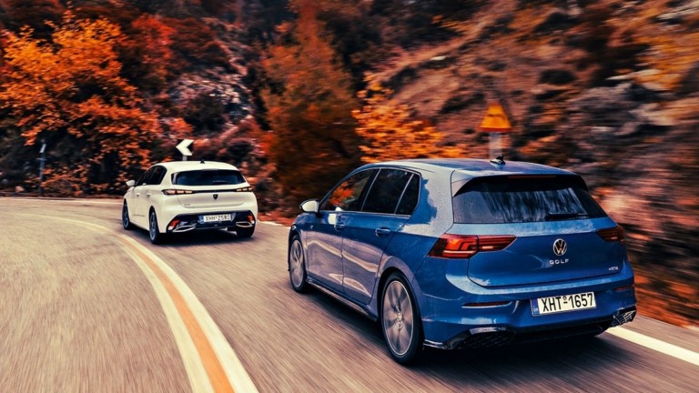 Συγκριτική δοκιμή: Peugeot 308 1.2 Hybrid 136 PS vs VW Golf 1.5 eTSI 150 PS