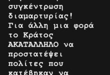 Ανθή Βούλγαρη: «Ακατάλληλο το κράτος να προστατέψει τους πολίτες που κατέβηκαν να διαμαρτυρηθούν ειρηνικά»