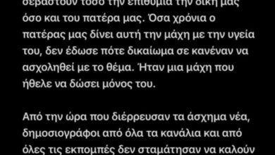 Ξεσπούν τα παιδιά του Αλέξη Κούγια σε νέα ανακοίνωση: «Απαιτούμε να φύγετε από το νοσοκομείο»