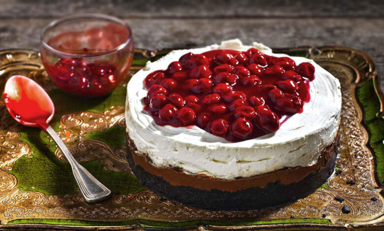 Cheesecake με βύσσινο χωρίς προσθήκη ζάχαρης