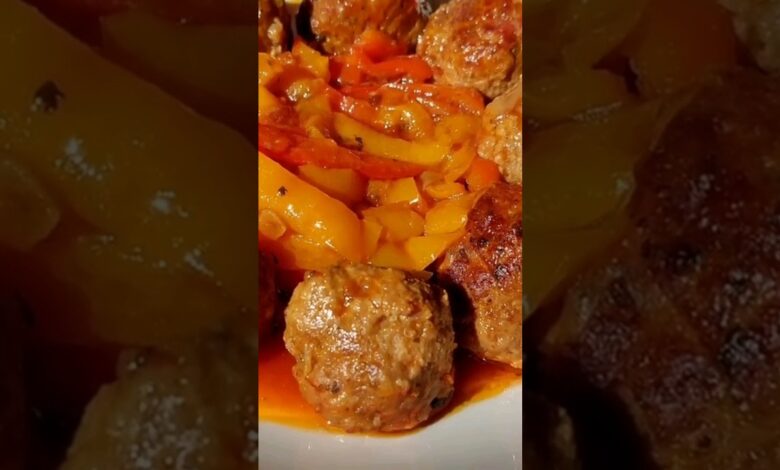 Πανεύκολη και γρήγορη συνταγή! #recipes #cooking #κεφτεδακια #πιπεριές #συνταγές