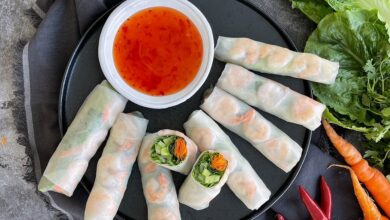Spring rolls ρυζιού με γαρίδες