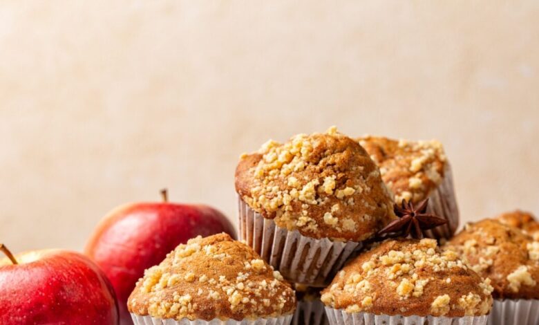 Συνταγή για muffins με μήλο, κανέλα και αλεύρι ολικής άλεσης