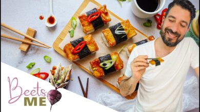 Εύκολο vegan nigiri sushi με τόφου Βίγκαν / νηστίσιμες συνταγές |  Beets me S02 E24