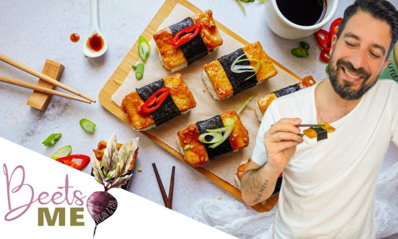 Εύκολο vegan nigiri sushi με τόφου Βίγκαν / νηστίσιμες συνταγές |  Beets me S02 E24