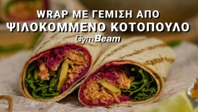 Wrap με γέμιση από ψιλοκομμένο κοτόπουλο l Fitness συνταγές l GymBeam