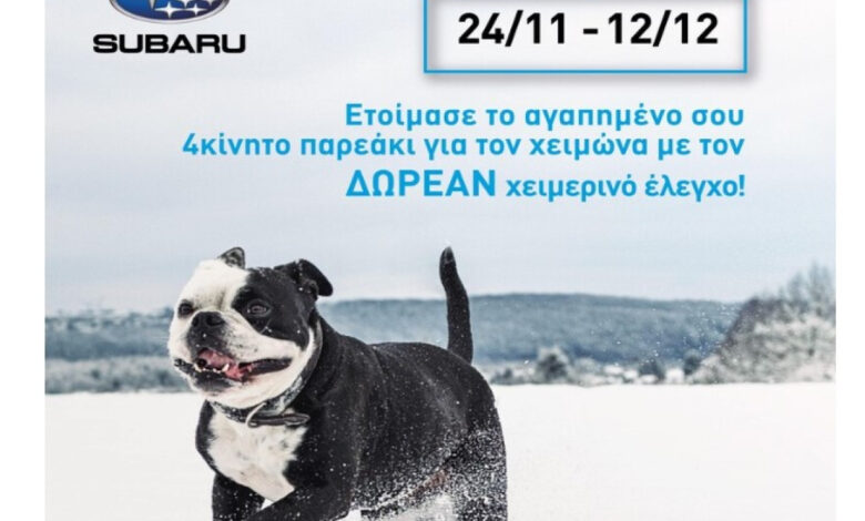 Δωρεάν Χειμερινός Τεχνικός Έλεγχος από τη Subaru