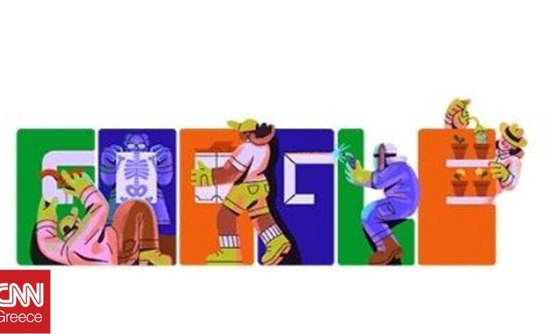 Εργατική Πρωτομαγιά 2026: Το Doodle της Google αφιερωμένο στους αγώνες των εργαζομένων