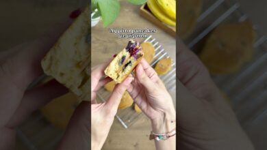 Pancakes με μύρτιλα #σνακ #pancake #συνταγέσ #recipe #συνταγή #food #easyrecipe #lunchbox