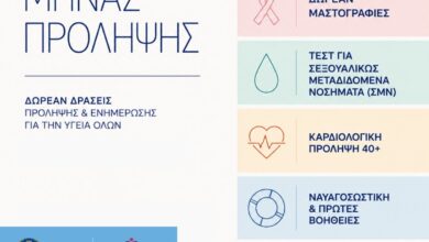 Δωρεάν μαστογραφίες, μαθήματα ναυαγοσωστικής-Πρώτων Βοηθειών, Υγεία μετά τα 40, τεστ για ΣΜΝ τον Ιούλιο