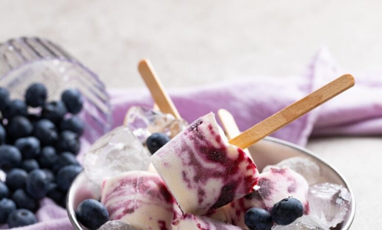 Συνταγή για λαχταριστό παγωτό με blueberries