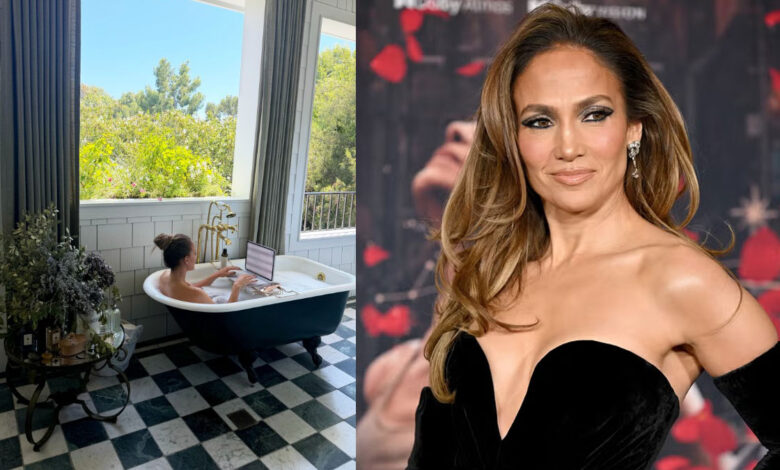 Jennifer Lopez: Εργάστηκε από την μπανιέρα του σπιτιού της Jennifer Lopez: Εργάστηκε από την μπανιέρα του σπιτιού της