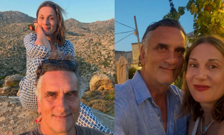Νίκος Ψαρράς – Έλενα Καρακούλη: Οικογενειακές διακοπές στην Τήνο