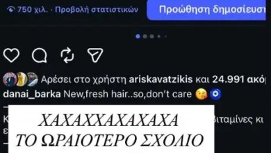 Δανάη Μπάρκα: Η αντίδρασή της σε σχόλιο που έγραφε ότι έκανε πλαστική στο πρόσωπό της