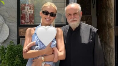 Η Κατερίνα Καινούργιου επισκέφτηκε με την κόρη της τον πνευματικό της στα Χανιά: «Μιά ευλογία που έγινε ζωή»
