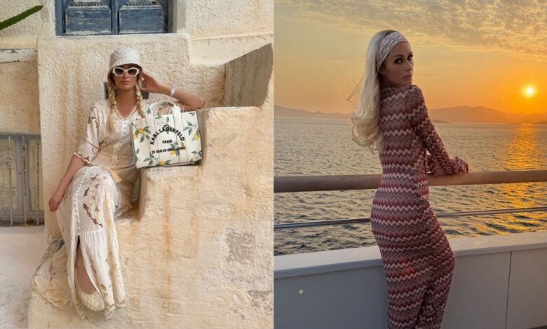 Paris Hilton: Το φωτογραφικό άλμπουμ από τις οικογενειακές διακοπές στην Αστυπάλαια και τη Σαντορίνη