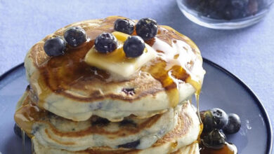Pancakes με γιαούρτι, blueberry & λεμόνι σε 20