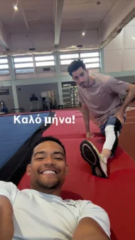 Εμμανουήλ Καραλής: H συνάντηση με τον Μίλτο Τεντόγλου κατά τη διάρκεια της προπόνησής τους Εμμανουήλ Καραλής: H συνάντηση με τον Μίλτο Τεντόγλου κατά τη διάρκεια της προπόνησής τους