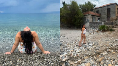 Δανάη Μπάρκα: Η εμφάνιση με ολόσωμο μαγιό στην εγκυμοσύνη