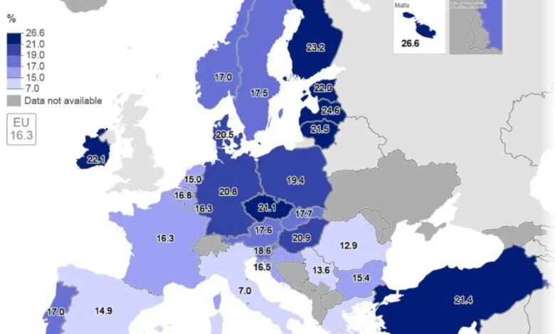 Eurostat: Υπέρβαροι και παχύσαρκοι είναι οι μισοί ενήλικες στην Ευρωπαϊκή Ένωση Eurostat: Υπέρβαροι και παχύσαρκοι είναι οι μισοί ενήλικες στην Ευρωπαϊκή Ένωση