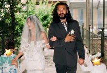 Αθηνά Οικονομάκου και Μπρούνο Τσερέλα έδειξαν ποιος ήταν ο κουμπάρος στον θρησκευτικό γάμο τους