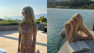 Claudia Schiffer: Ποζάρει με μπικίνι στα 56 της και δείχνει την εντυπωσιακή σιλουέτα της