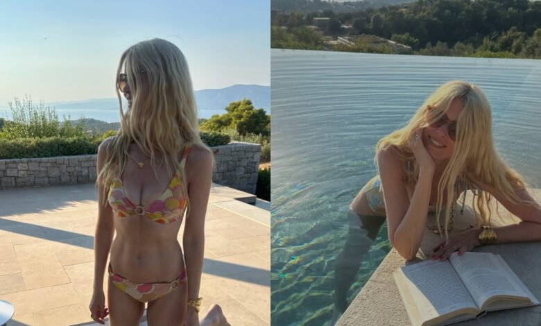 Claudia Schiffer: Ποζάρει με μπικίνι στα 56 της και δείχνει την εντυπωσιακή σιλουέτα της