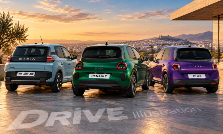 Twingo, Spring, Pixo: Η μάχη των ηλεκτρικών κατεβαίνει στις €15.000 Twingo, Spring, Pixo: Η μάχη των ηλεκτρικών κατεβαίνει στις €15.000