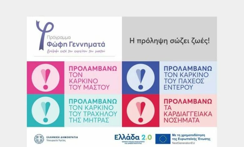 Υγεία: Nέο «Προλαμβάνω» από 13 Οκτωβρίου